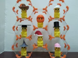 Low-Poly Pikachu in different Hat