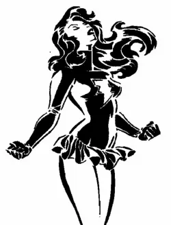 Mary Marvel stencil