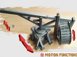 Medieval crane with motion functions (no supports needed)