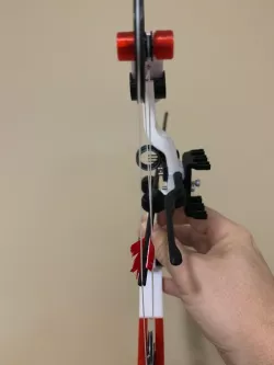Miniature Compound Bow - Modified Arrow Rest