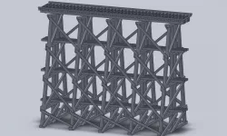 N Scale Train Trestle Display