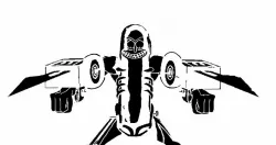 Pickle Rick stencil