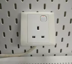 Power Socket Wall Plate Mount for IKEA Skadis Pegboard
