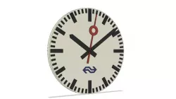 Railway Clock with a twist, in the style of the Swiss Railway Clock