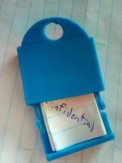 Secret message lock box