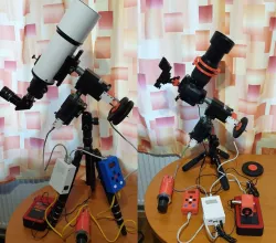 Small Travel 3D printed OnStep EQ mount for telescope 