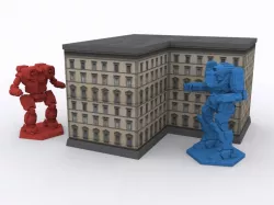 Tabletop Building - 3D Roof/Base + Papercraft Walls