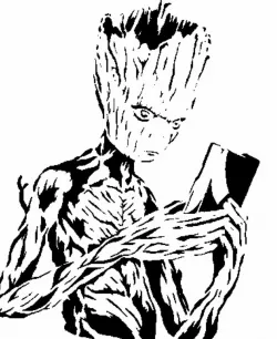Teenage Groot stencil