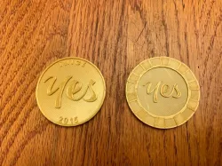 Twice Yes or Yes Coin, Keychain