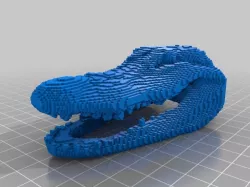Voxel Alligator Head