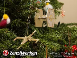 X-Wing/TIE-Fighter Christmas Ornaments cnc/laser/fdm