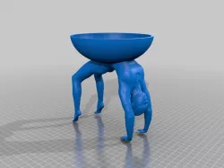 yoga girl bowl (three versions)