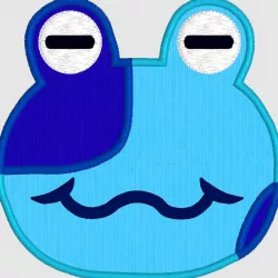 Animal Crossing Embroidery - Jeremiah the Frog - Machine Embroidery