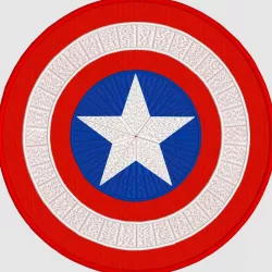 Captain America Embroidery Design - Applique - Machine Embroidery