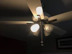 Ceiling fan enclosed light diffuser/cover