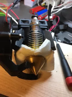 Diamond hotend fan duct