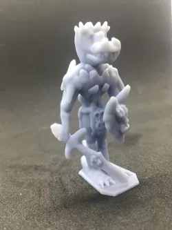 Dragonborn Barbarian Wielding Sword and Shield