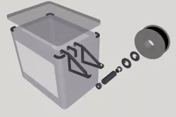 External spool holder with ball bearings for FlashForge Dreamer