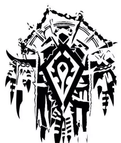 For The Horde stencil logo