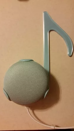 Google Home Mini Music Note Wall Holder (Remix: With Screwholes)