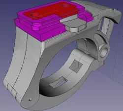 Handlebar bracket for Modular Mounting System or Moon lights