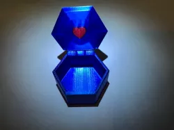 Hexagonal Secret Heart Box