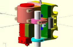 HyperCube 3in1out Hotend Mount LJ12A3