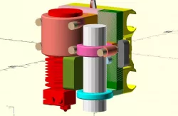 HyperCube 3in1out Hotend Mount LJ18A3