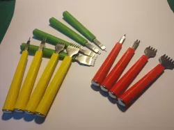 Leather stitching chisel handle