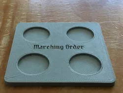 Marching Order Tray for Four 20 mm Dia. Based Miniatures