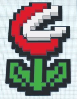  Mario 8-bit Piranha (Color Raised) 