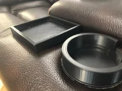 Mug holder and tray for deep cupholders