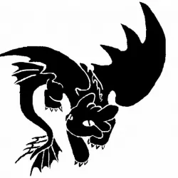 Night Fury Toothless stencil