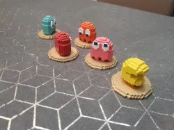 Pac-Man and Ghosts - 8-Bit Figures