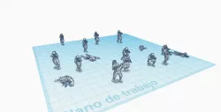 Rebel Trooper Battle poses