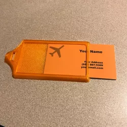 Slide-in Business Card Luggage Tag