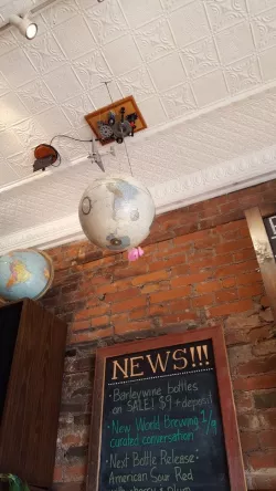 Spinning Globe with Flying Pig and DC3