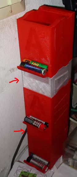 Stackable Battery Holder expansions / inserting openings AA + AAA untested