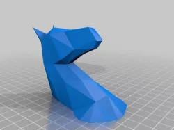 Unicorn Mount (Low Poly) Separated 
