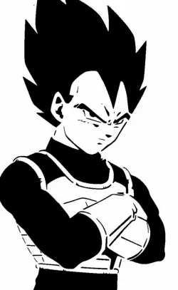 Vegeta stencil