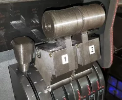 Airbus A320 dual lever throttle with reverse blocker for Saitek throttle quadrant