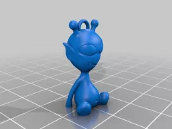 Alien3D Mascot Keychain