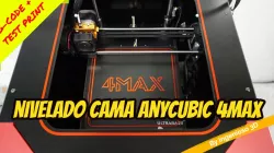 Anycubic 4MAX BED LEVELING G-CODE + TEST PRINT + LCD STEPS