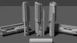 ASG scorpion Carbine front end for evo 3a1 SMG with rails