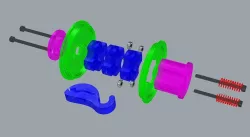 COMPACT Auto-Rewind Spool rubber band - FIXED inner hole system