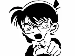 Conan Edogawa stencil