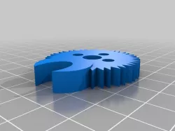Copy of ftc tetrix size one gear. solid (five holes only), teeth not to scale