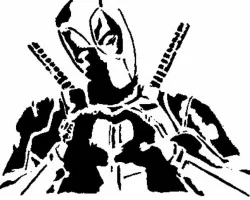 Deadpool stencil 4
