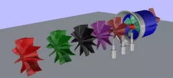 EDF 93 - complete - with 6 different Rotors