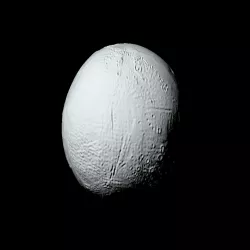Enceladus with known topography scaled one in ten million